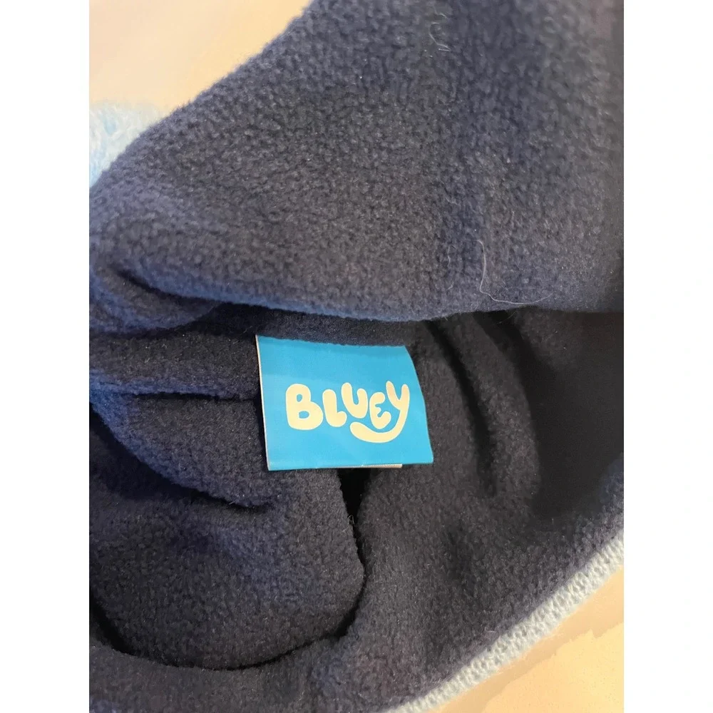 Bluey and Bingo Kids Winter Beanie Hat with Pom Pom Snowflake Pattern Ear‎ Flaps